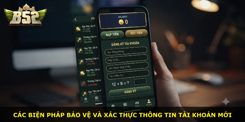 Các biện pháp bảo vệ và xác thực thông tin tài khoản mới