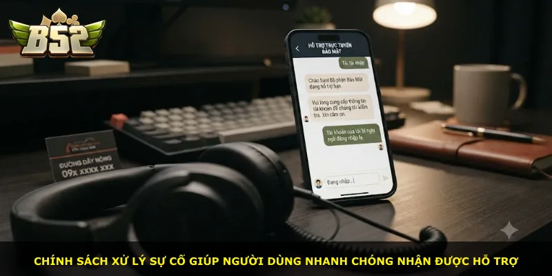 Chính sách xử lý sự cố giúp người dùng nhanh chóng nhận được hỗ trợ