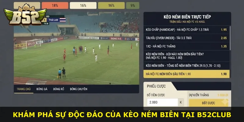 Khám phá sự độc đáo của kèo ném biên tại B52Club