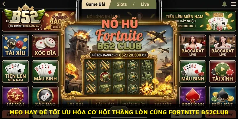 Mẹo hay để tối ưu hóa cơ hội thắng lớn cùng Fortnite B52Club